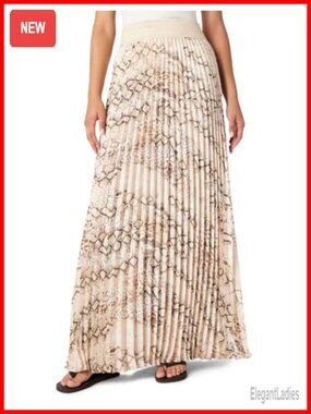 Maxi Full Skirt Polyester Elastic Waist Workwear